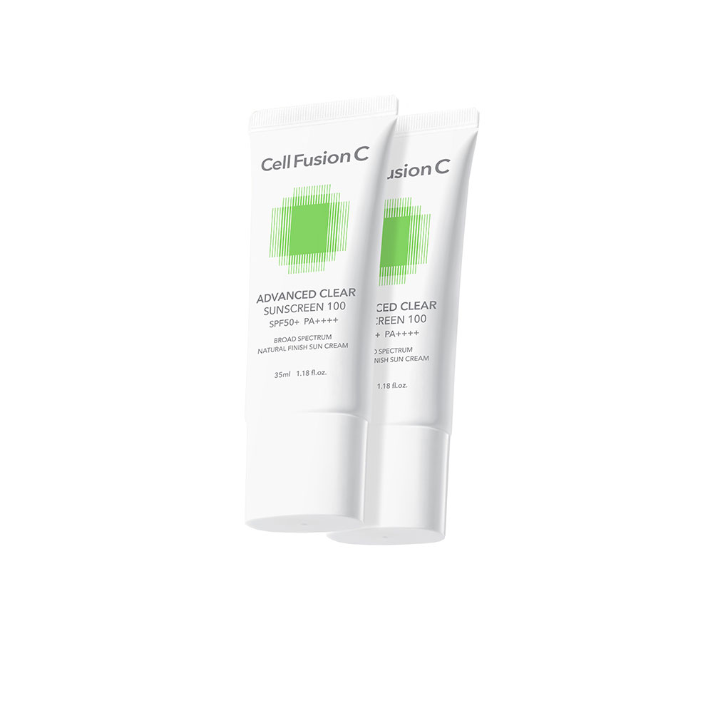 Cell Fusion C Advanced Clear Sunscreen 100 SPF48/PA+++ 2x35ml - obrazek 2