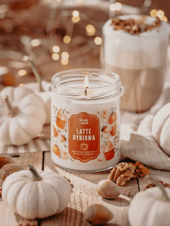 Wosk i Knot Latte Dyniowa świeca sojowa 300ml