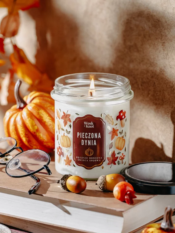 Wosk i Knot Pieczona Dynia świeca sojowa 300ml