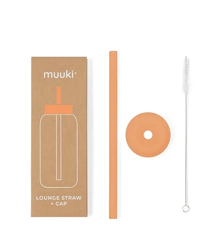 Muuki Lounge Straw+Cap Tropical Papaya 720ml