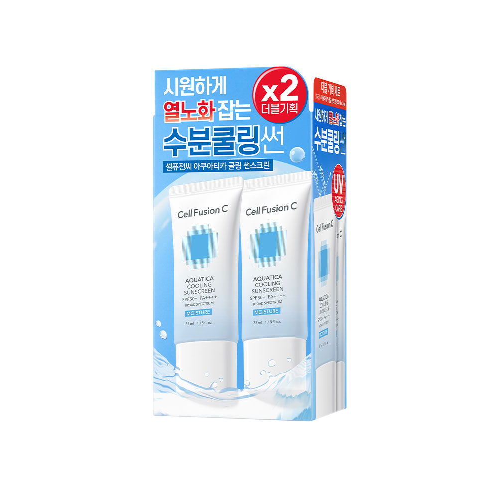 Cell Fusion C Aquatica Cooling Sunscreen SPF50+ PA++++ 2 x 35ml - obrazek 3