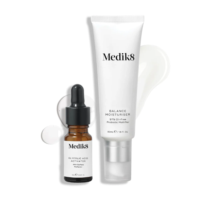 Medik8 Balance Moisturiser 50ml with Glycolic Acid 10ml