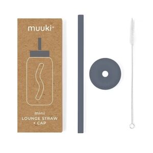 Muuki Mini Lounge Straw+Cap Smoke Grey 500ml