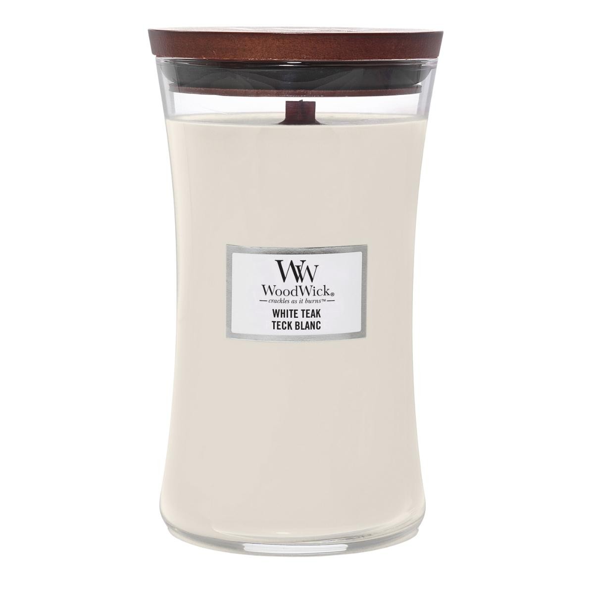 WoodWick Świeca Duża White Teak 610g