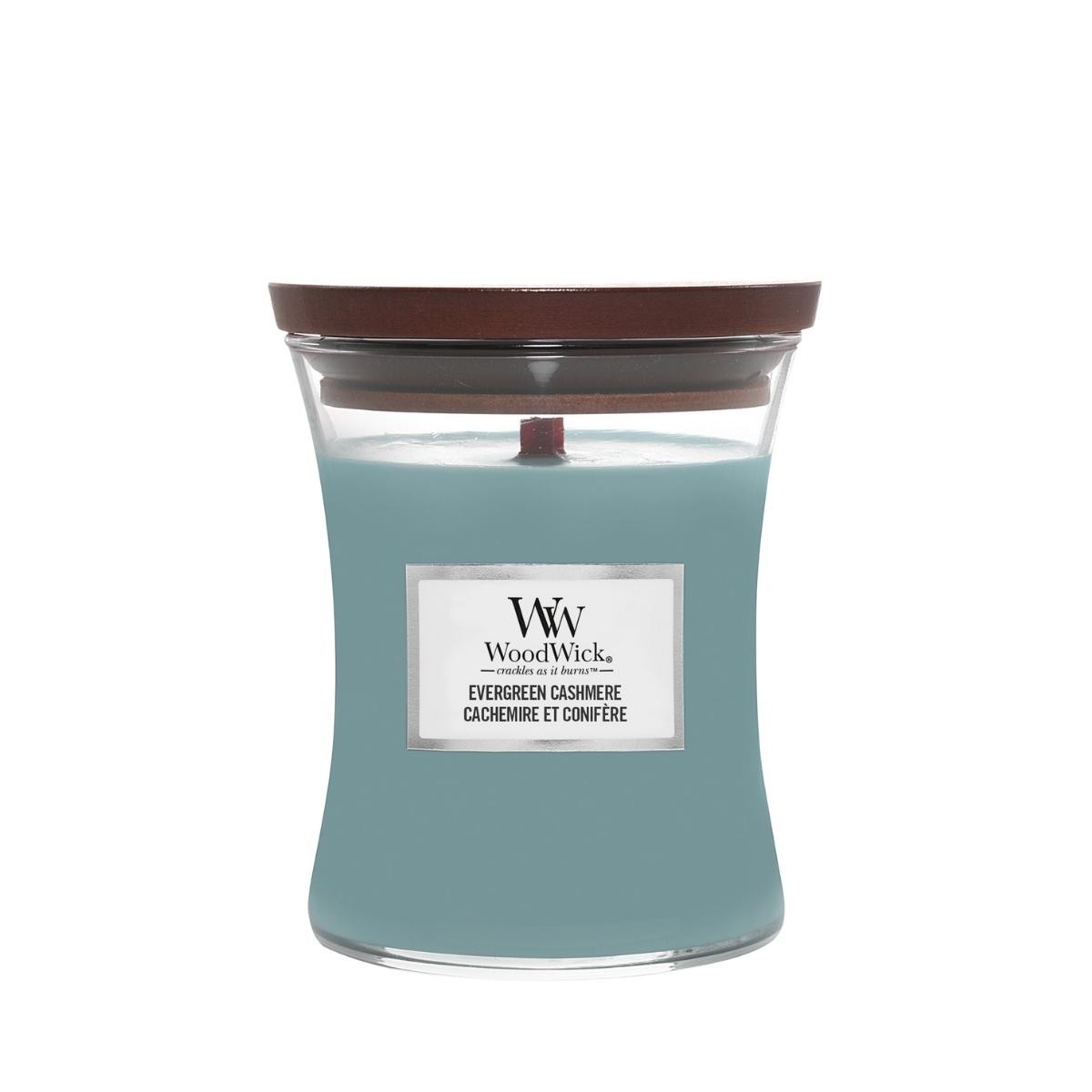 WoodWick Świeca Mała Evergreen Cashmere 85g