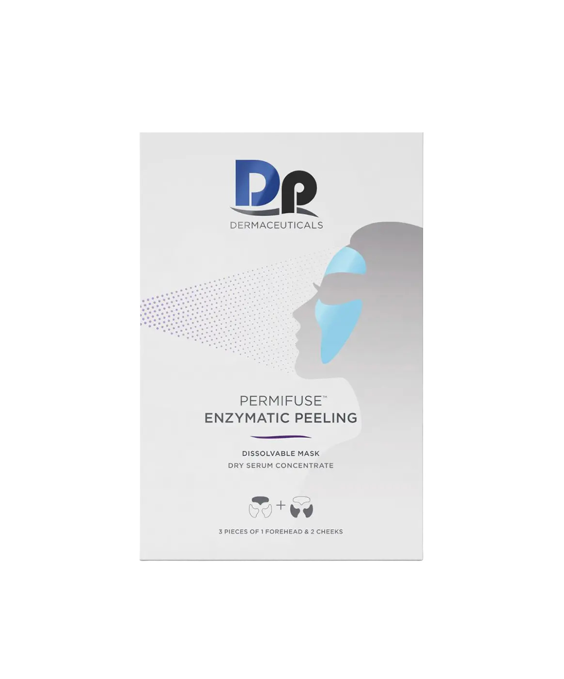 DP Dermaceuticals PERMIFUSE™ Enzymatic Peeling Mask 3 sztuki