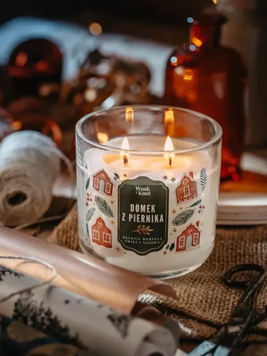 Wosk i Knot Domek z Piernika Świeca Sojowa 400ml