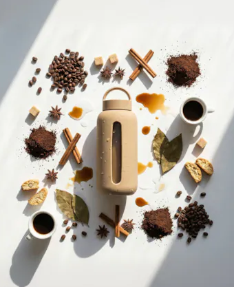 Muuki Mini Straw+Cap Milk Coffee 500ml - obrazek 4
