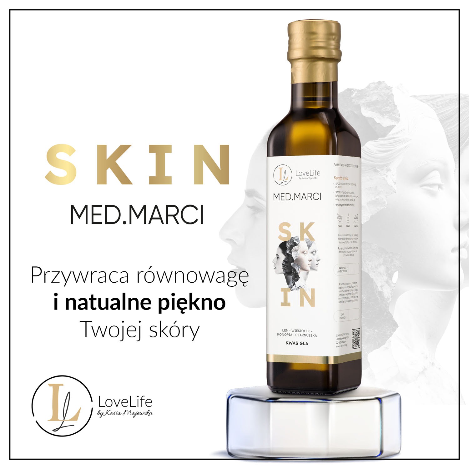 Zestaw Lovelife Omega-3 DHA + Skin by med. Marci 2x250ml - obrazek 3