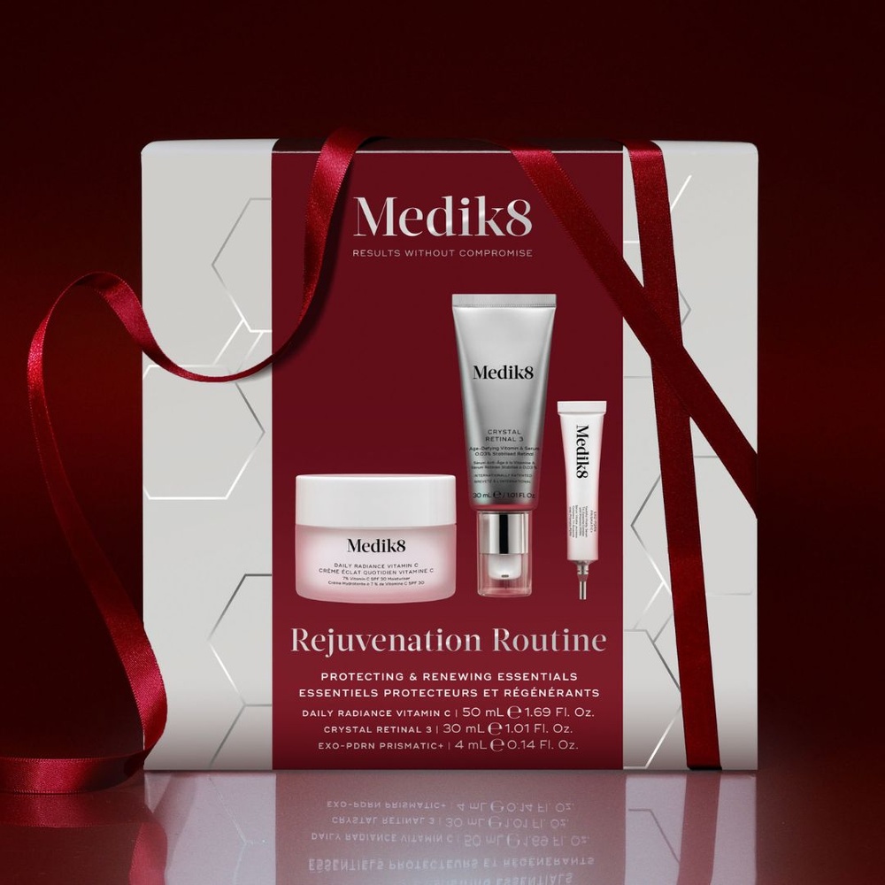 Medik8 Rejuvenation Routine – zestaw świąteczny Crystal Retinal 3 30 ml + Daily Radiance Vitamin C SPF 30 50 ml + Exo-PDRN Prismatic+ 4 ml - obrazek 2